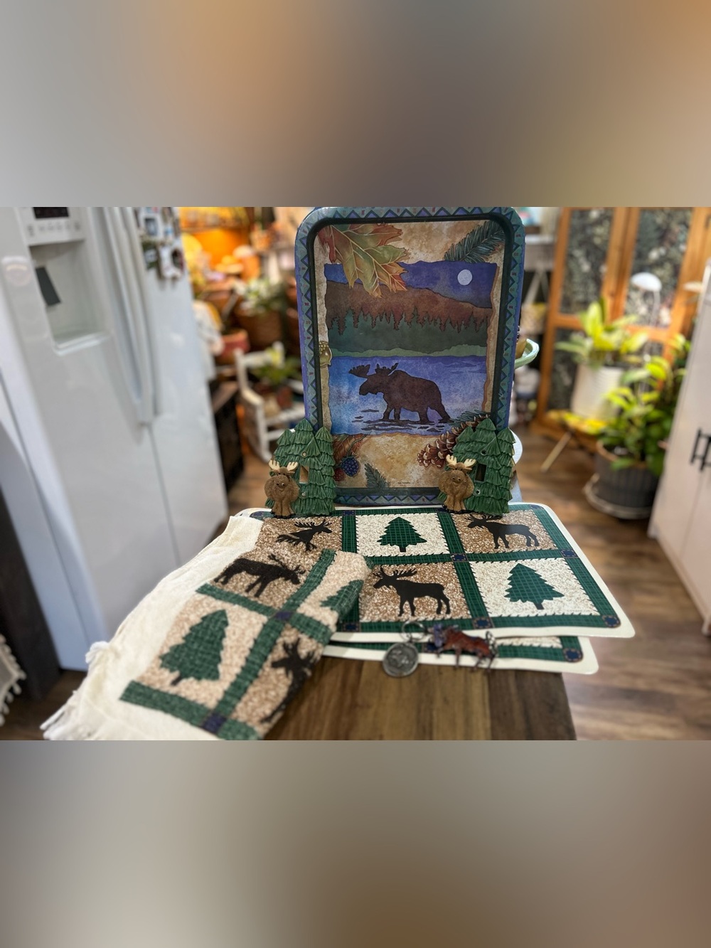 Rustic Moose Cabin Lodge Woodland Decor Lot